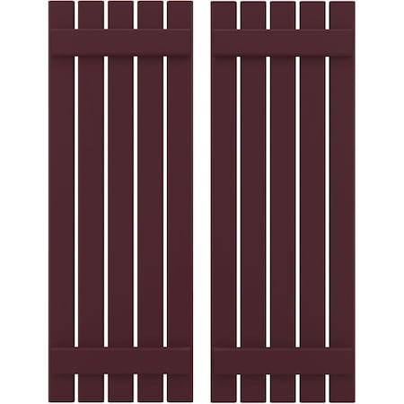 Americraft 5-Board (2 Batten) Exterior Real Wood Spaced Board-n-Batten Shutters, ARW101SB519X83WRH